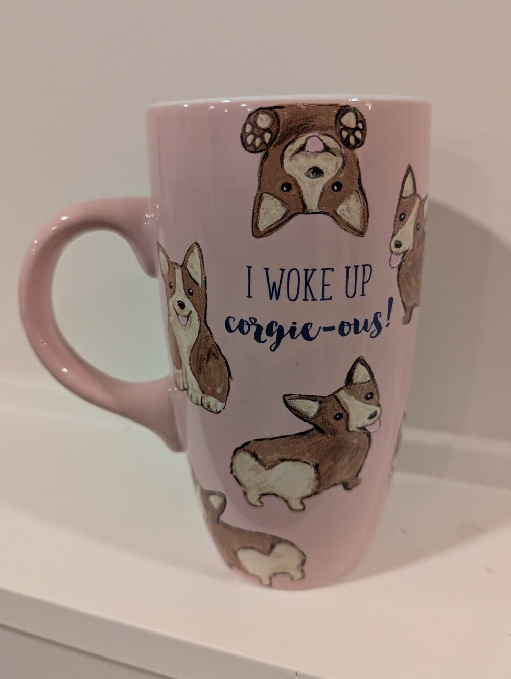 Sheffield Home Pink Corgi-Print Ceramic Mug
